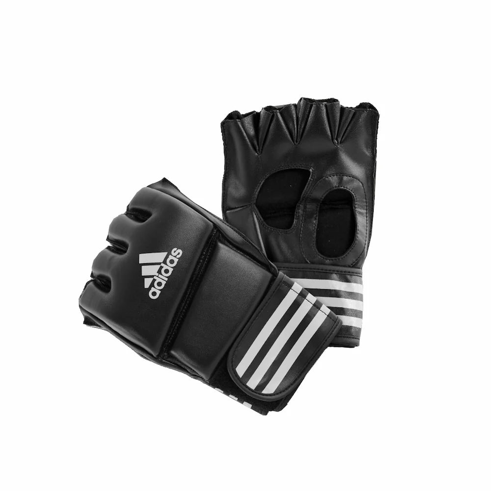 Gant Combat Libre PU  sans pouce Noir/Blanc Taille L