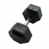 Haltère hexagonal caoutchouc 22,5Kg SVELTUS - FitnessBoutique