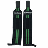 Wrist Wraps Noir et Vert (la paire) TUNTURI - FitnessBoutique